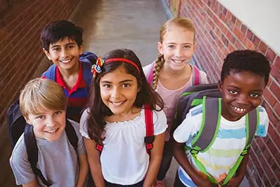 group of children smiling